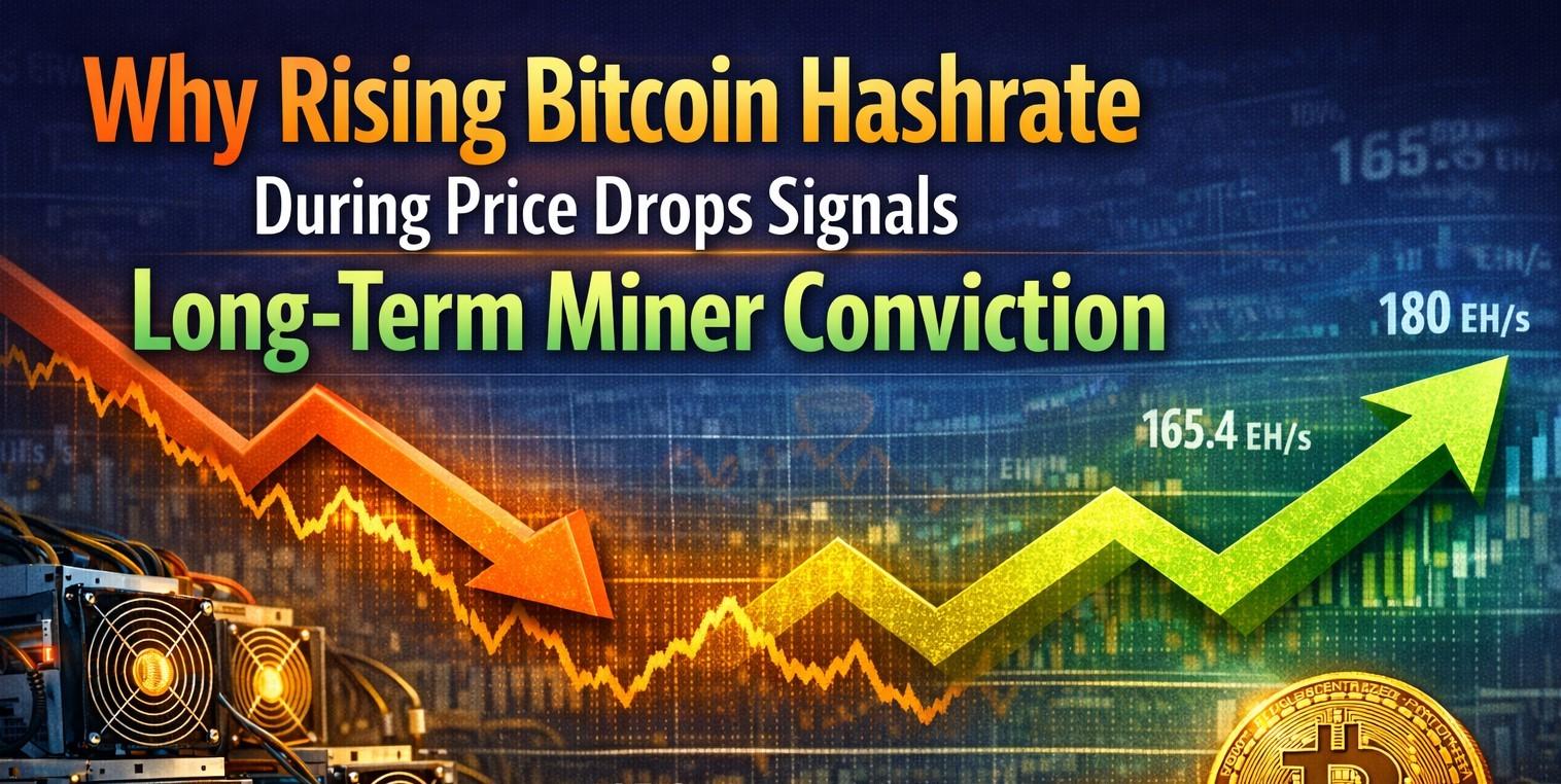 Why Rising Bitcoin Hashrate During Price Drops Signals Long-Term Miner Conviction