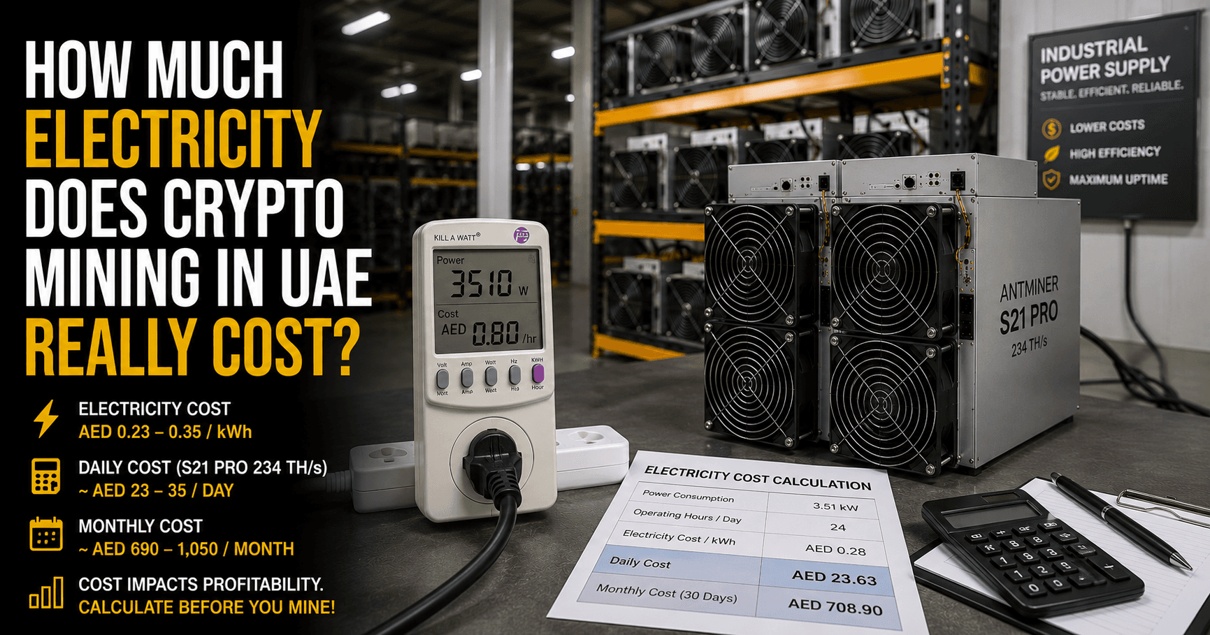 How Much Electricity Does Crypto Mining in UAE Really Cost?